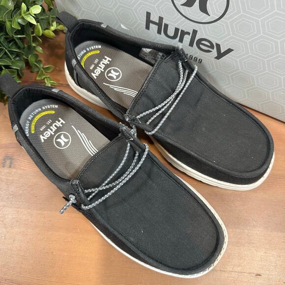 Hurley Men's Laguna Black Lightweight Memory Foam Casual Shoes Size 8 - Picture 3 of 10